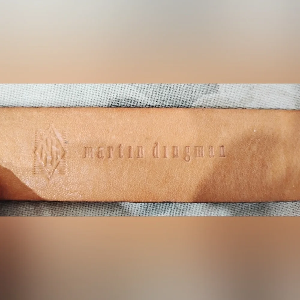 MARTIN DINGMAN ALLIGATOR GRAIN ITALIAN CALFSKIN BELT